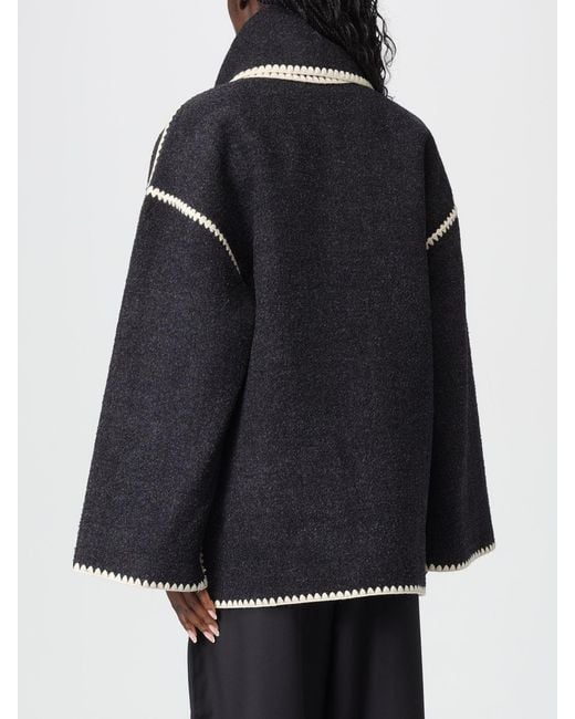 Totême  Black Wool Blend Coat