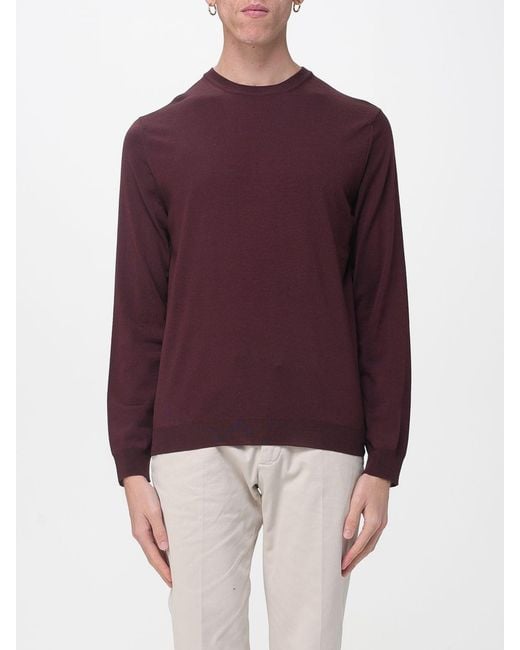 Zanone Purple Virgin Wool Pullover for men