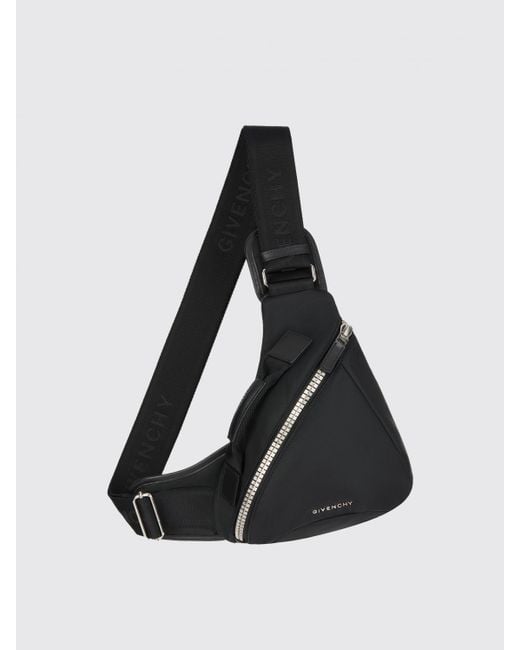 Givenchy Black Small G-Zip Triangle Shoulder Bag for men
