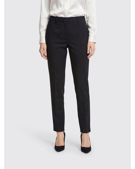 Helmut Lang Blue Slim Fit Virgin Wool Trousers