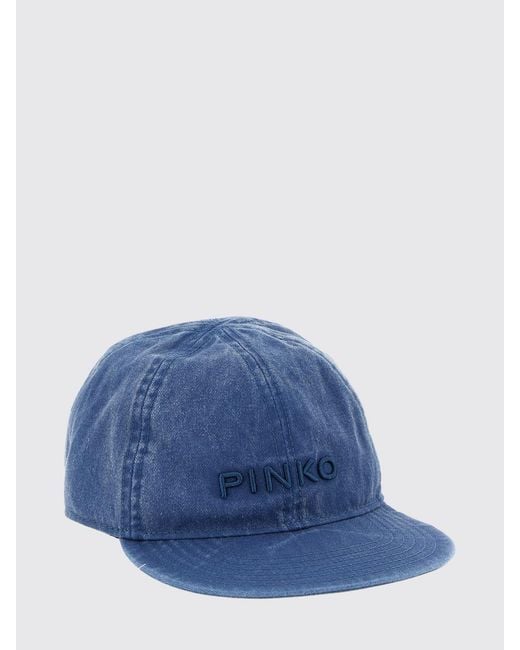 Pinko Blue Cotton Denim Hat