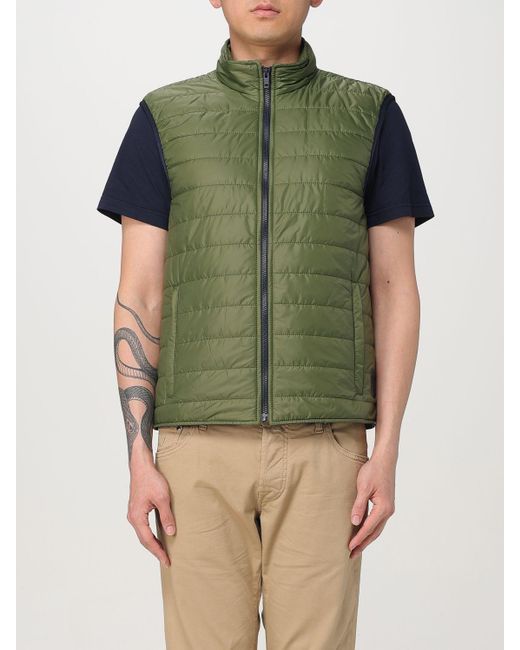 Fay Green Quilted Nylon Vest for men