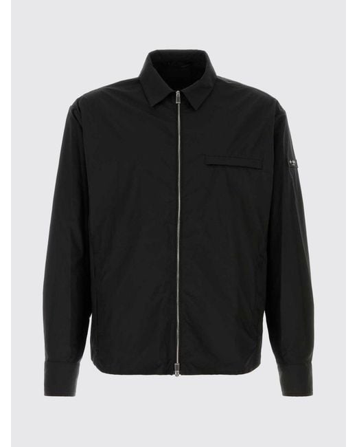 Tatras Black Cotton Blend Shirt Jacket for men