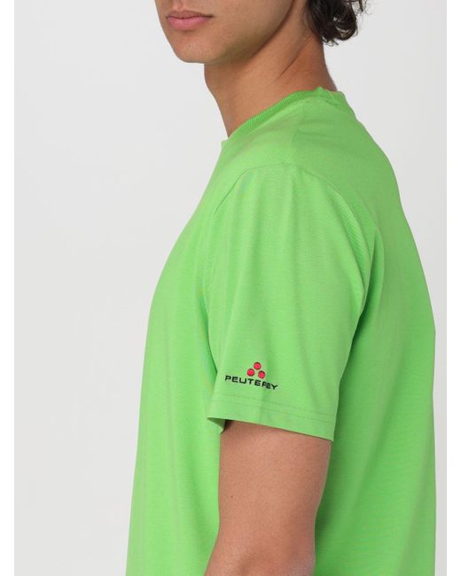 T-shirt in misto cotone di Peuterey in Green da Uomo