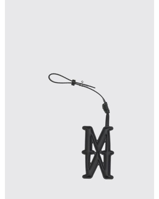 Max Mara Black Calf Leather Key Ring