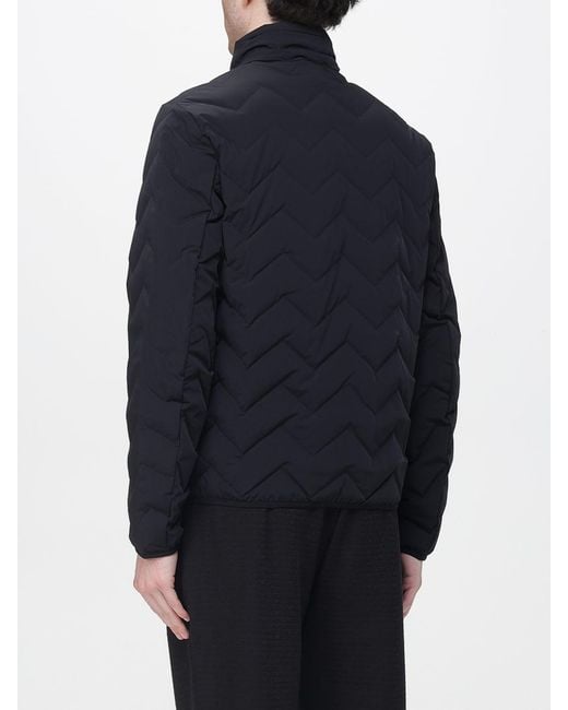 Emporio Armani Blue Padded Zip Down Jacket for men