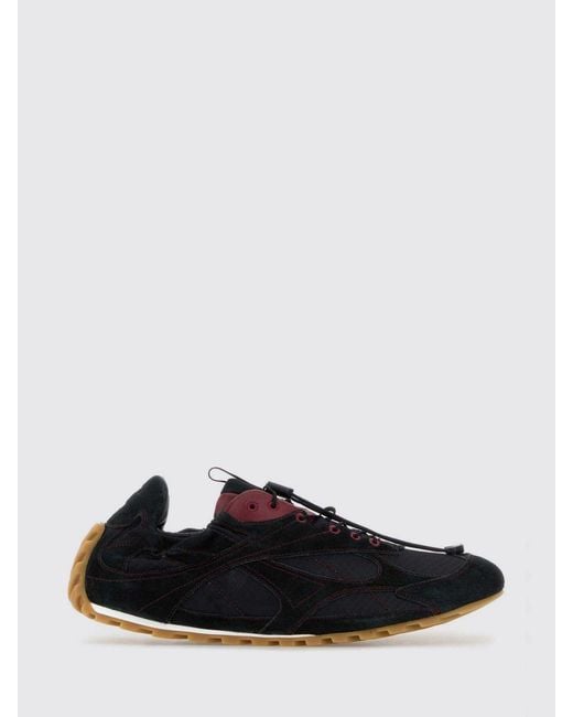 Bottega Veneta Black Orbit Flash Suede And Nylon Sneakers for men