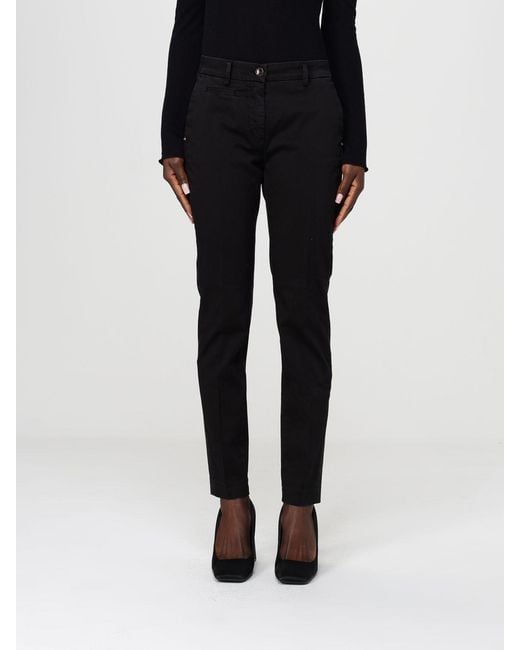 Mason's Black Stretch Cotton Slim Fit Trousers