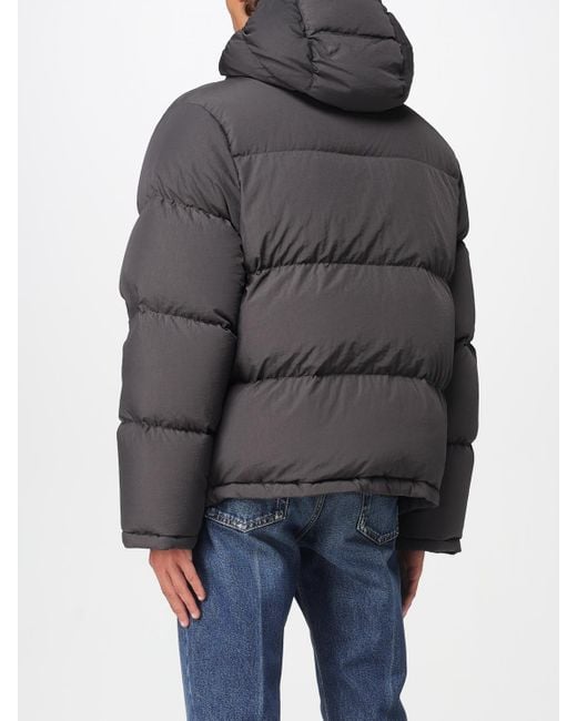 Dolce & Gabbana Gray Dolce &Amp Gabbana Nylon Down Jacket With Hood for men