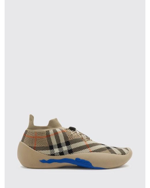 Burberry Multicolor Neptune Vintage Check Knit Sneakers for men