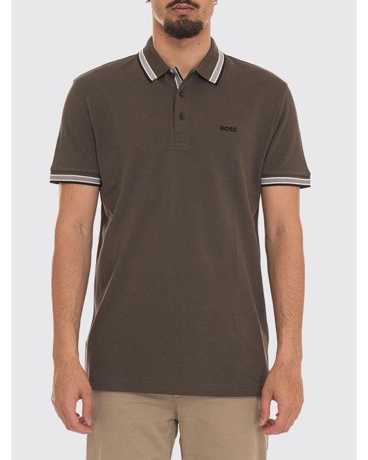 Boss Basic Baumwoll-Polohemd in Gray für Herren
