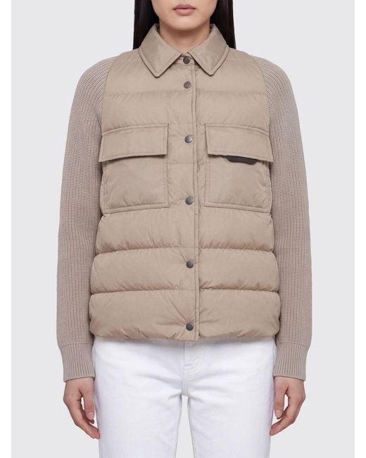 Brunello Cucinelli Natural Short Quilted Down Jacket
