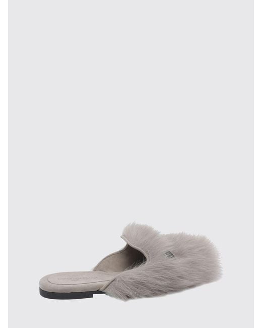 Dolce & Gabbana White Dolce &Amp Gabbana Shearling Slippers