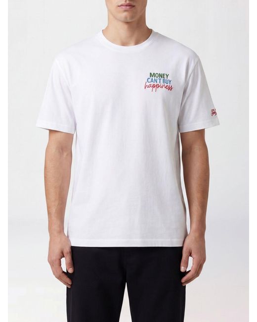 Mc2 Saint Barth White Printed Cotton T-Shirt for men