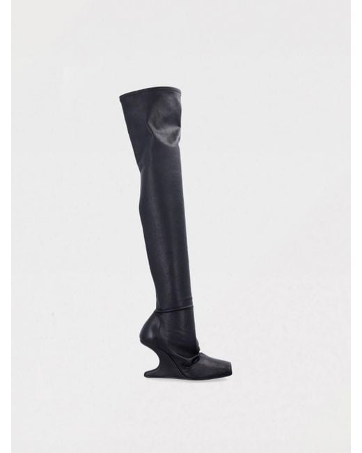 Rick Owens White Flat Shoes
