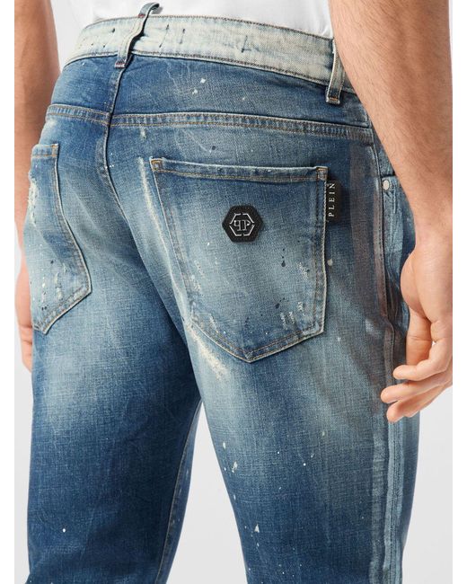 Philipp Plein Blue Denim Slim Fit Jeans for men