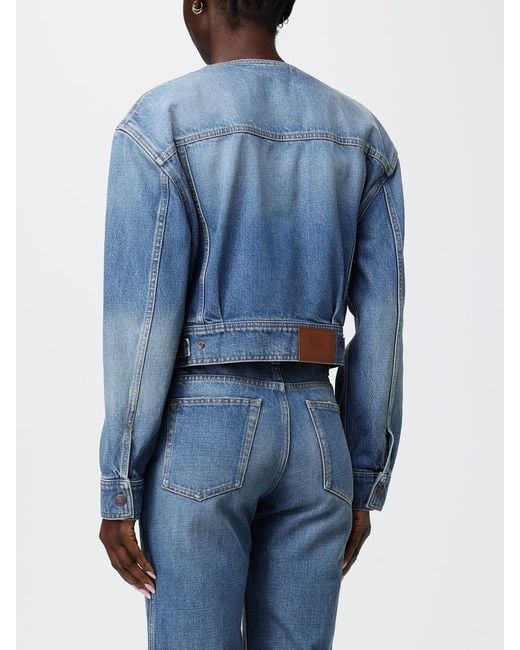 Chloé Blue Chlo&Eacute Crop Denim Jacket