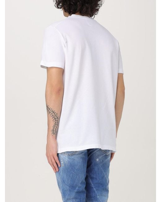 DSquared² White Short Sleeve Crew Neck Tee for men