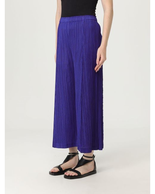 Pantalón Mujer Pleats Please Issey Miyake de color Blue