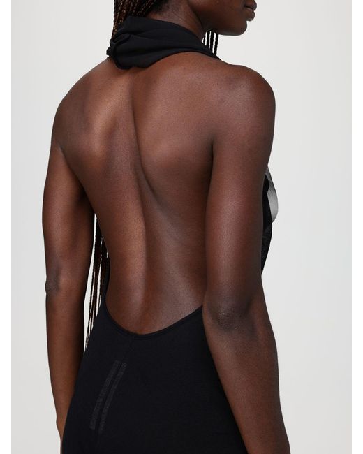 Rick Owens Blue Cotton Minimal Top