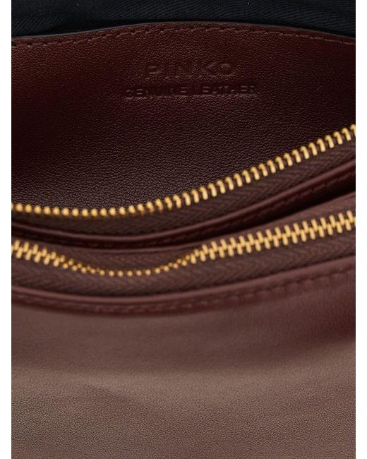 Pinko White Mini Double Bag Leather Bag