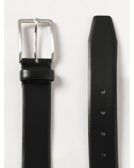 Boss Black Leather Belt for men