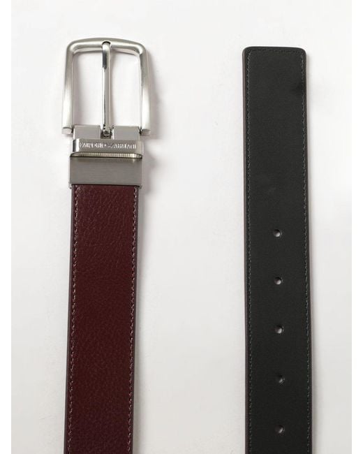 Emporio Armani Brown Reversible And Adjustable Belt for men