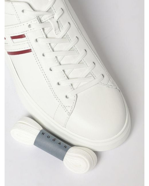 Hogan White H580 Leather Sneakers for men