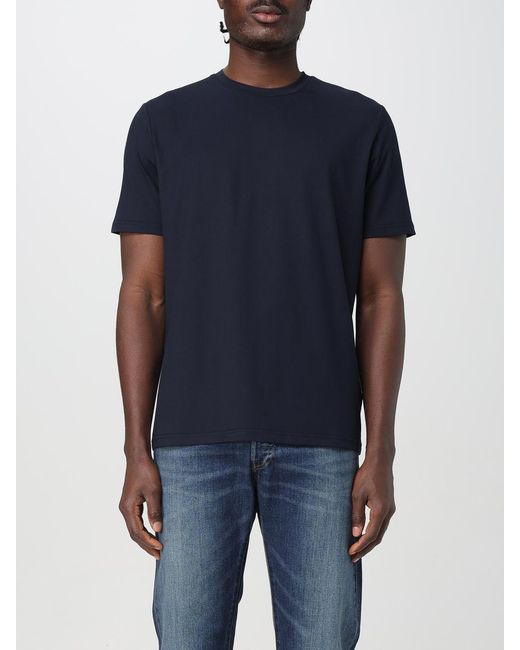 Peuterey Blue Basic Cotton Blend T-Shirt for men
