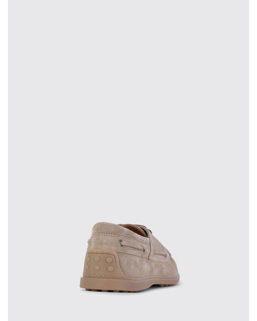 Tod's Brown Suede Boat Loafers for men