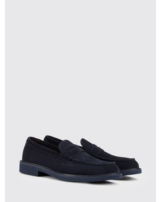 Doucal's Blue Suede Loafers for men