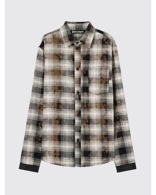 Palm Angels Gray Shirt for men