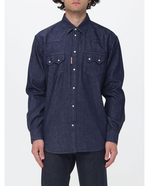 DSquared² Blue Denim Shirt for men