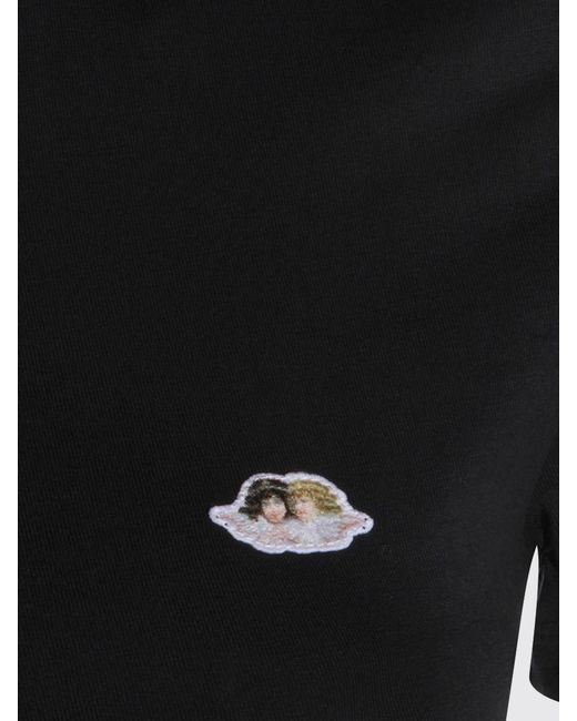 Fiorucci Black Cotton Crew-Neck T-Shirt