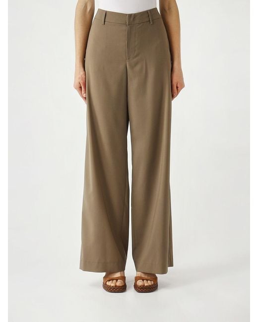 PT Torino Natural Virgin Wool Palazzo Trousers