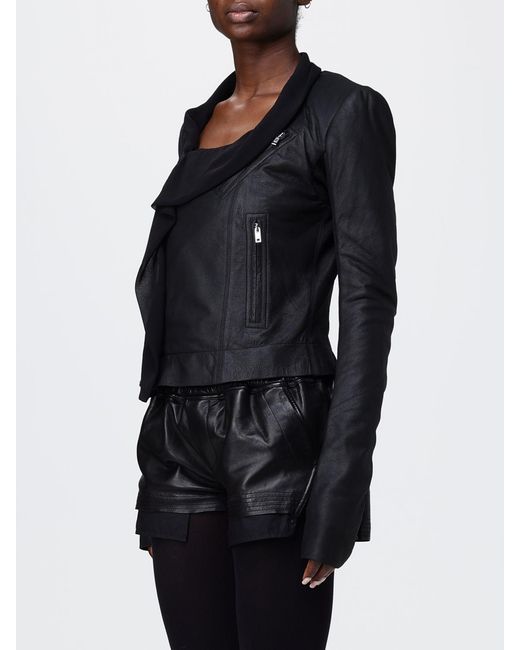 Rick Owens Black Naska Leather Jacket