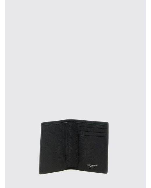 Saint Laurent White Tiny Cassandre Card Holder for men