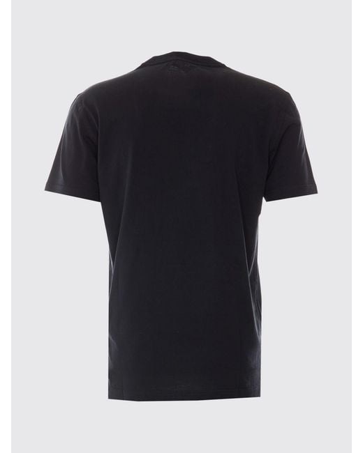 Dolce & Gabbana Black Dolce &Amp Gabbana Contrast Logo And Trim Cotton T-Shirt for men