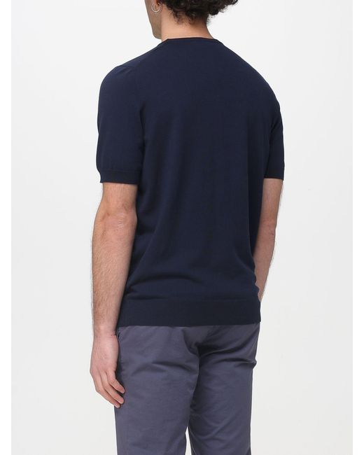 Fay Blue Cotton Crewneck Pullover for men
