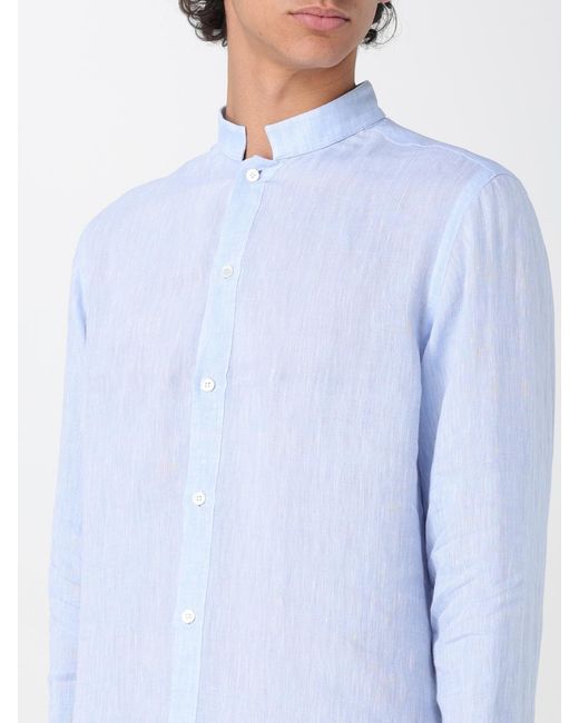 Kampos Blue Classic Linen Shirt for men