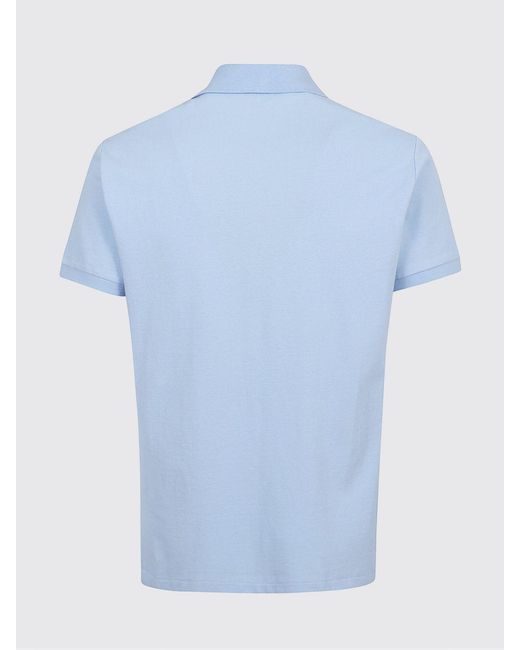 Polo Ralph Lauren Blue Cotton Polo Shirt With Pony Logo for men