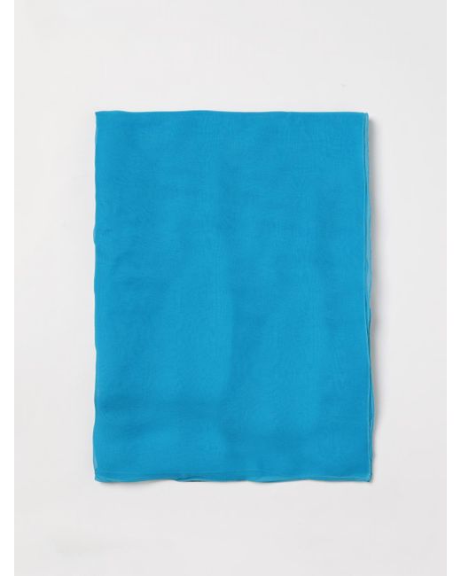 Alberta Ferretti Blue Silk Chiffon Stole