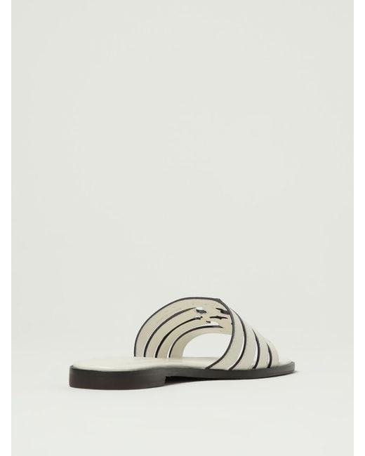 Tory Burch Natural Flat Sandals