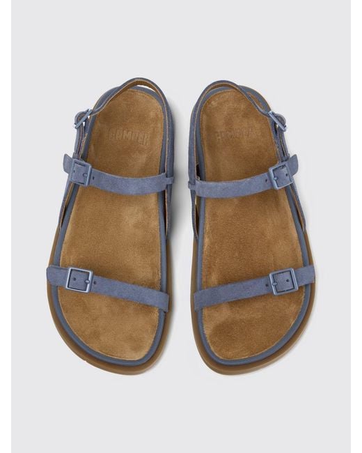 Camper White Suede Lluc Sandals