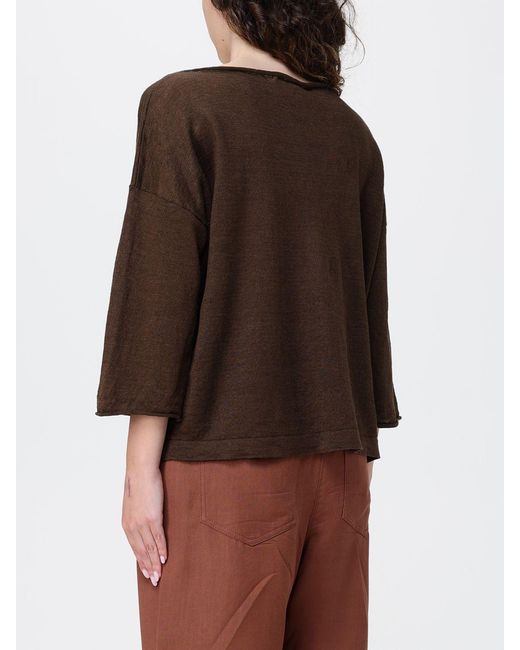 Roberto Collina Brown Linen Knit