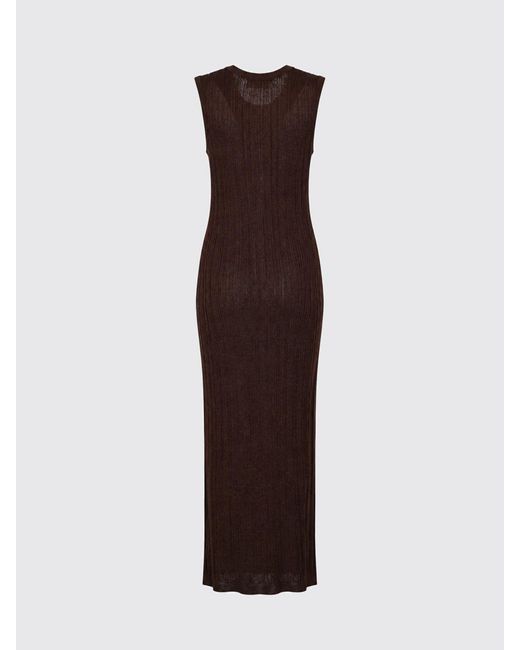 Atomo Factory Multicolor Off-The-Shoulder Ribbed-Knit Midi Dress
