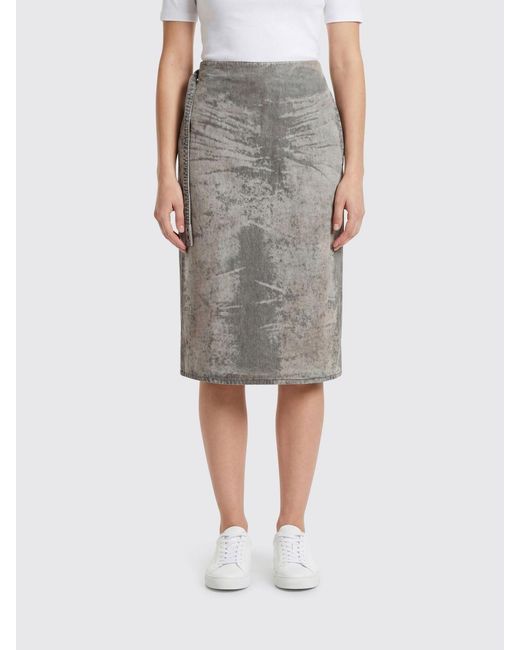 DIESEL Gray Denim Pencil Skirt