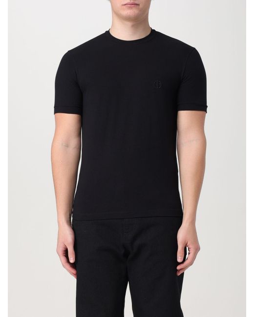 T-shirt basic di Giorgio Armani in Black da Uomo