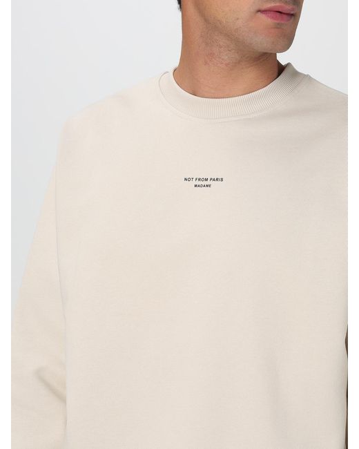 Drole de Monsieur White Cotton Sweatshirt Drole De Monsieur for men