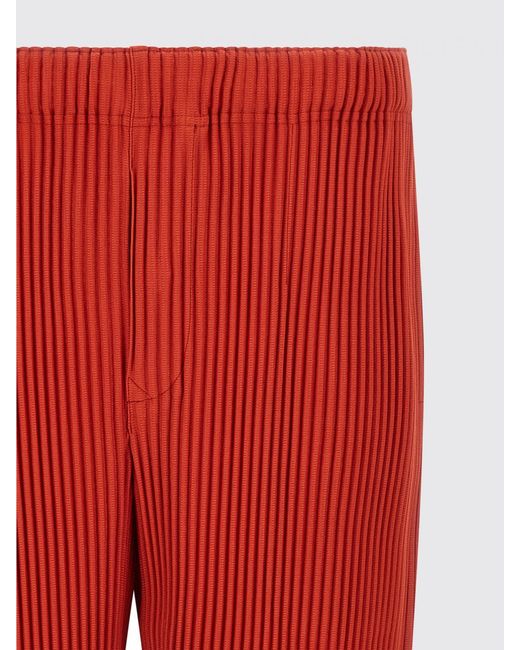 Homme Plissé Issey Miyake Red Trousers for men